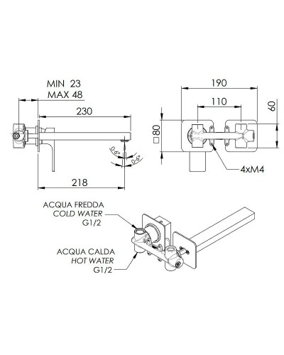 Смеситель для раковины Remer Absolute AU15PLVO Бронза
