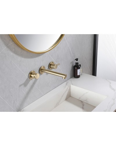 Смеситель для раковины Abber Emotion AF88121G Золото матовое