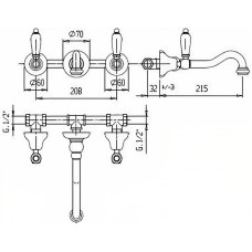 Смеситель для раковины Cezares First FIRST-BLS1-02-M Бронза