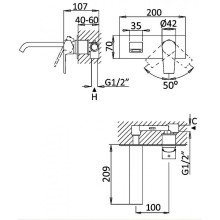 Смеситель для раковины Cezares Nautic NAUTIC-BLI-BIO Белый матовый