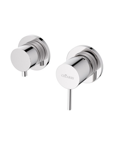 Встраиваемый однорычажный смеситель на 3 выхода с тонкой ручкой CEZARES LEAF-VDIM3-L-01