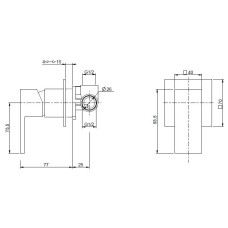 Встраиваемый смеситель для душа CEZARES UNIKA-DIM-BIO