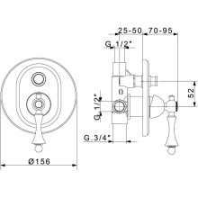 Встраиваемый смеситель для ванны Migliore Bomond 30012