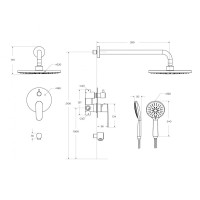Душевой комплект встраиваемый CEZARES STYLUS-DSET-01