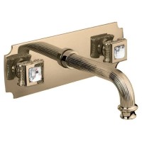 Встраиваемый смеситель на раковину бронза, ручки swarovski Cezares Olimp OLIMP-BLS2-02-Sw
