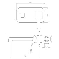 Встраиваемый смеситель на раковину с донным клапаном хром Cezares Legend LEGEND-BLS2-01