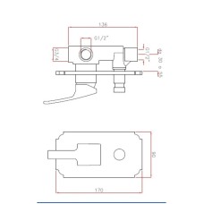 Встраиваемый однорычажный смеситель для ванны бронза Cezares Legend LEGEND-VDIM-02