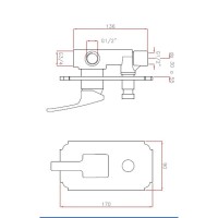 Встраиваемый однорычажный смеситель для ванны золото 24 карата Cezares Legend LEGEND-VDIM-03/24