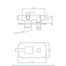 Встраиваемый однорычажный смеситель для ванны золото 24 карата Cezares Legend LEGEND-VDIM-03/24