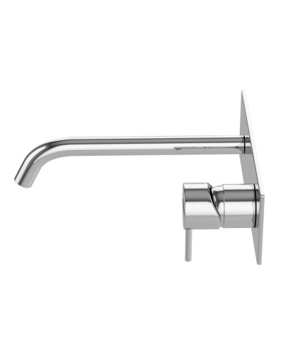 Смеситель для раковины встраиваемый однорычажный, с тонкой ручкой, на единой площадке	 CEZARES LEAF-BLI1-20-L-01-W0