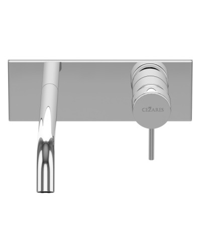 Смеситель для раковины встраиваемый однорычажный, с тонкой ручкой, на единой площадке	 CEZARES LEAF-BLI1-20-L-01-W0