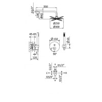 Душевая система CEZARES LEAF-DSIP-30-L-SR оттенок бронза