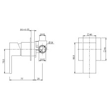 Встраиваемый смеситель для душа CEZARES UNIKA-DIM-01