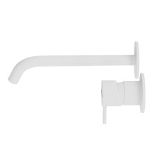 Смеситель для раковины встраиваемый однорычажный с тонкой ручкой CEZARES LEAF-BLI2-L-BIO белый матовый