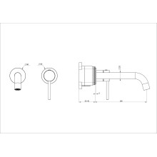 Смеситель для раковины встраиваемый WONZON & WOGHAND, Хром (WW-88869017-CR)