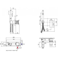 Встраиваемый смеситель с гигиеническим душем CEZARES UNIKA-DIF-BIO