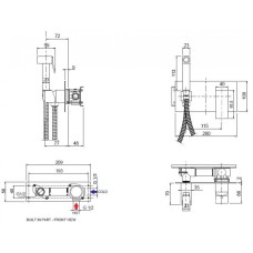 Встраиваемый смеситель с гигиеническим душем CEZARES UNIKA-DIF-BIO