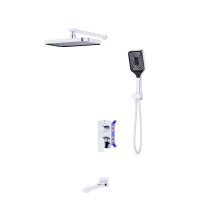 Душевой комплект встраиваемый с изливом BelBagno DUE-VDSET-CRM