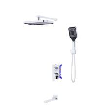 Душевой комплект встраиваемый с изливом BelBagno DUE-VDSET-CRM