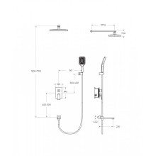 Душевой комплект встраиваемый с изливом BelBagno DUE-VDSET-CRM