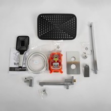 Душевой комплект встраиваемый с изливом BelBagno DUE-VDSET-CRM