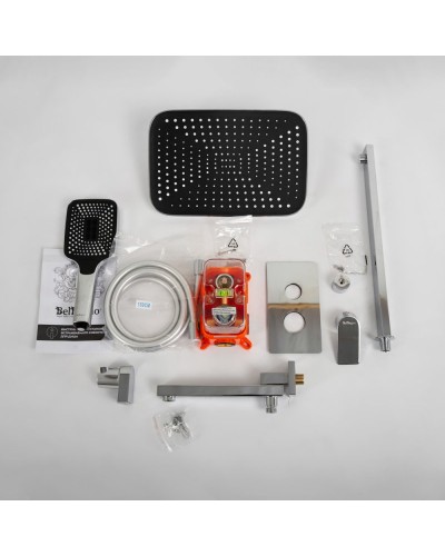 Душевой комплект встраиваемый с изливом BelBagno DUE-VDSET-CRM