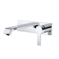 Смеситель для раковины без донного клапана встраиваемый BelBagno AURORA-BLVM-CRM-W0