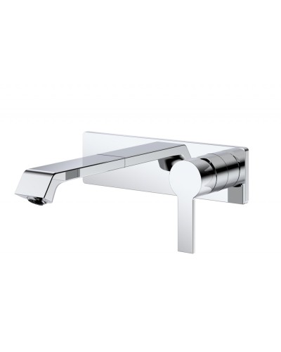 Смеситель для раковины без донного клапана встраиваемый BelBagno AURORA-BLVM-CRM-W0