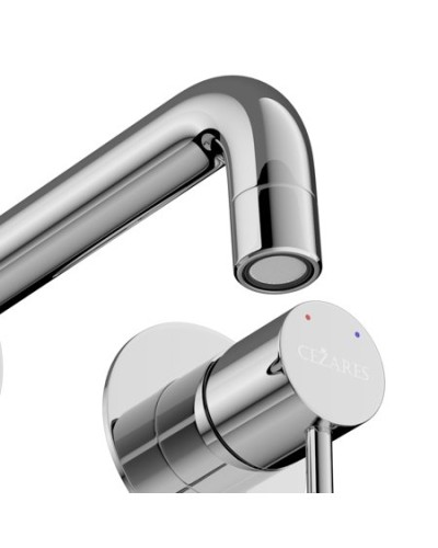 Смеситель для раковины встраиваемый с внутренней частью, без донного клапана CEZARES RELAX-BLI2-1-01-W0