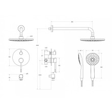 Душевой комплект встраиваемый CEZARES RELAX-DSET-GM