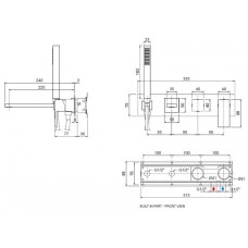 Встраиваемый смеситель для ванны и душа CEZARES UNIKA-VDM2-01