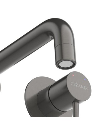 Смеситель для раковины встраиваемый с внутренней частью, без донного клапана CEZARES RELAX-BLI2-1-GM-W0