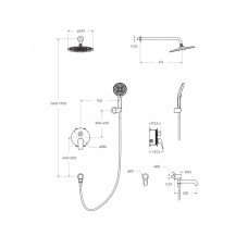 Душевой комплект встраиваемый с изливом BelBagno MARINO-VDSET-CRM