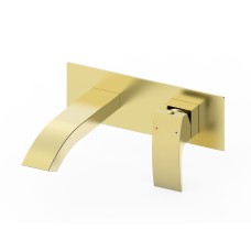 Смеситель для раковины встраиваемый WONZON & WOGHAND, Брашированное золото (WW-88869009-BG)