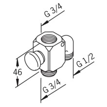 Дивертор Oras 200100