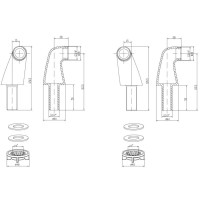 Крепеж для вертикального монтажа смесителя (пара) Lemark LM8556BR