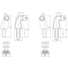 Крепеж для вертикального монтажа смесителя (пара) Lemark LM8556CR
