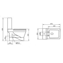 Чаша унитаза Cezares Prati CZR-148