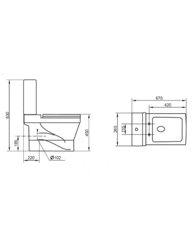 Чаша унитаза Cezares Prati CZR-148