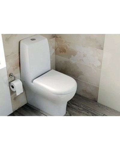 Унитаз-моноблок с сиденьем микролифт и с механизмом смыва Geberit Vitra Zentrum 9012B003-7200