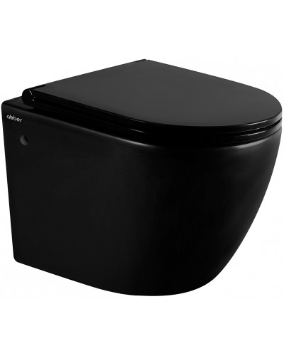 Унитаз Abber Bequem AC1103MB подвесной Черный матовый с сиденьем Микролифт
