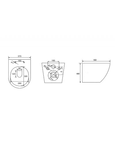 Унитаз Abber Bequem AC1103MB подвесной Черный матовый с сиденьем Микролифт