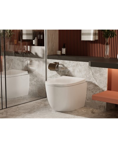 Унитаз Abber Bequem AC1111 приставной с сиденьем Микролифт