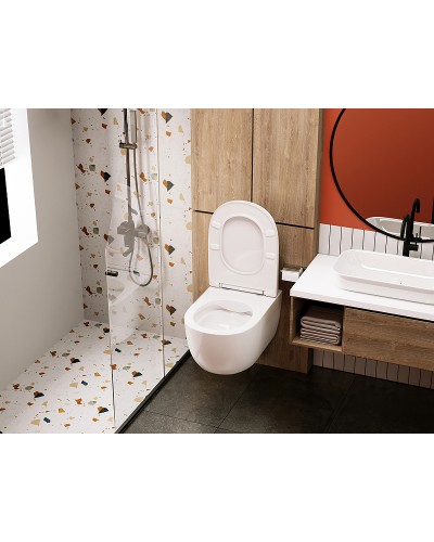 Унитаз Abber Bequem AC1104 подвесной с сиденьем Микролифт