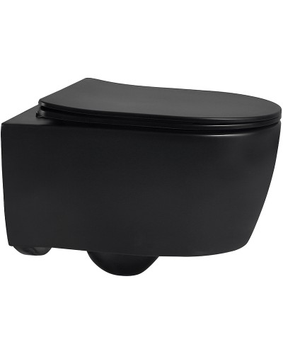 Унитаз Abber Bequem AC1104MB подвесной Черный матовый с сиденьем Микролифт