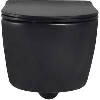 Унитаз Abber Bequem AC1104MB подвесной Черный матовый с сиденьем Микролифт