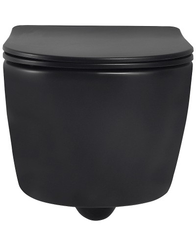 Унитаз Abber Bequem AC1104MB подвесной Черный матовый с сиденьем Микролифт