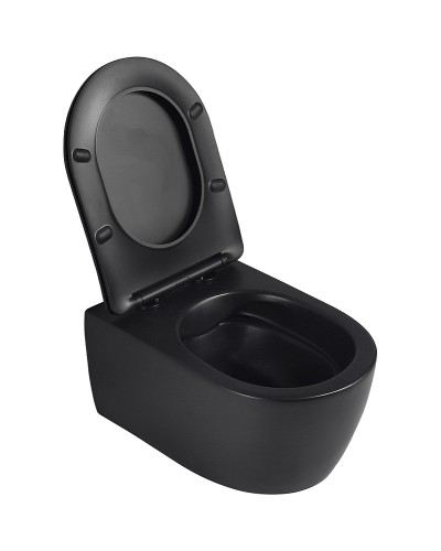 Унитаз Abber Bequem AC1104MB подвесной Черный матовый с сиденьем Микролифт