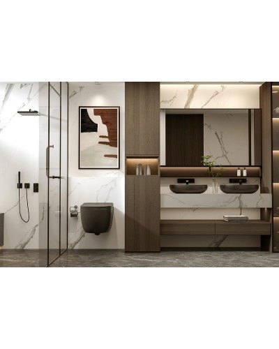 Унитаз Abber Bequem AC1104MB подвесной Черный матовый с сиденьем Микролифт