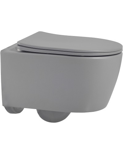 Унитаз Abber Bequem AC1104MG подвесной Серый матовый с сиденьем Микролифт